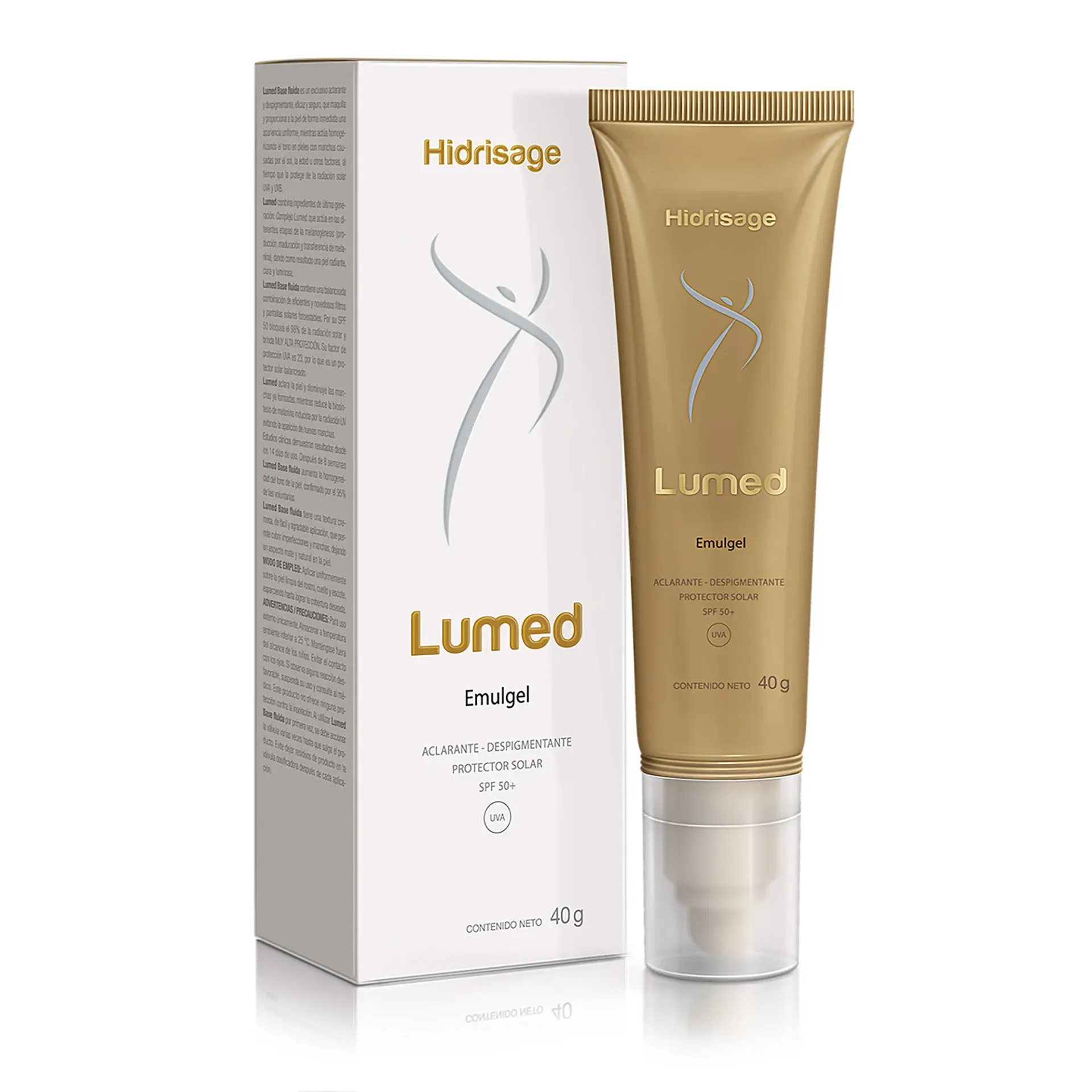 HIDRISAGE LUMED EMUGEL ACLARANTE-DESPIGMENTANTE PROTECTOR SOLAR SPF 50+