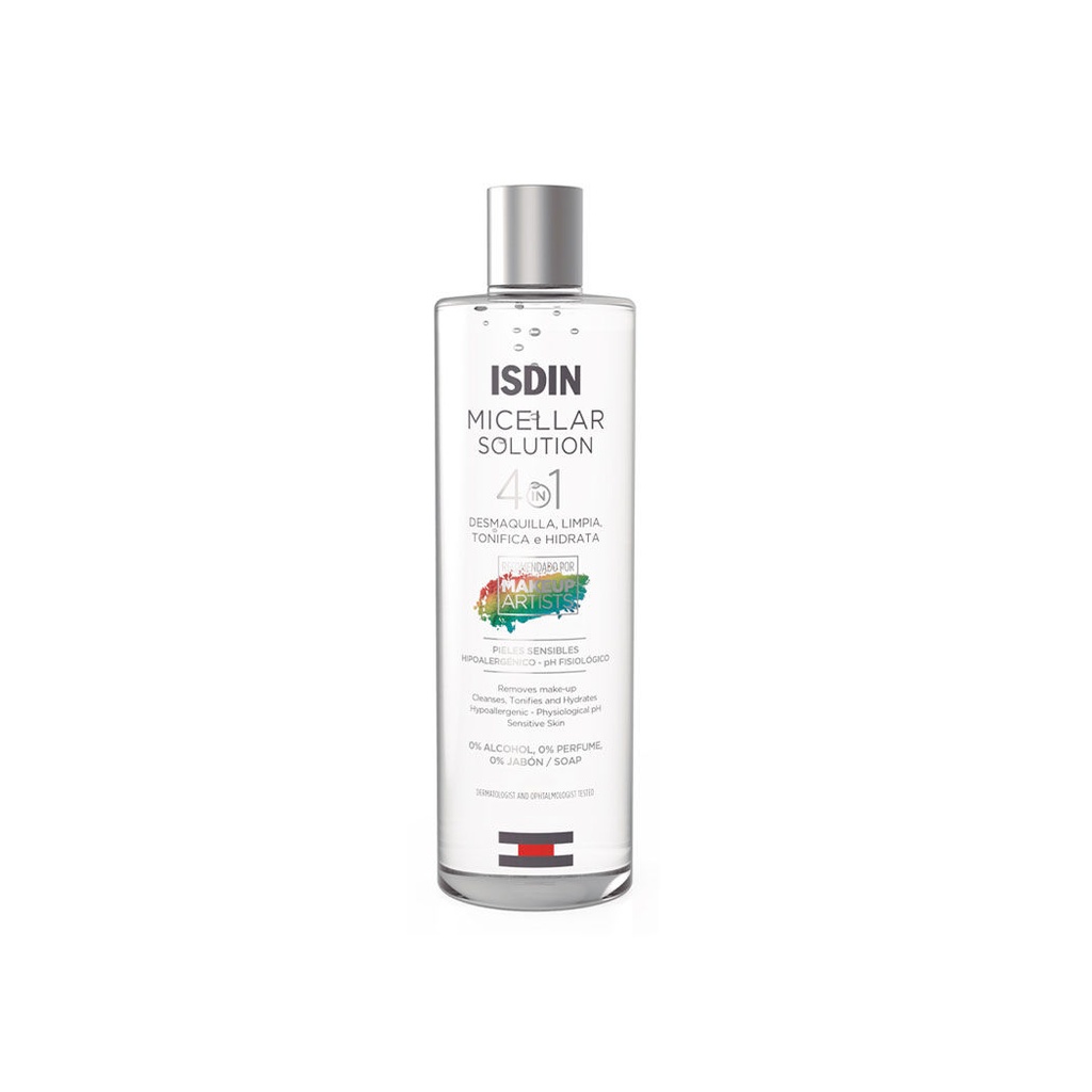 ISDIN MICELLAR SOLUTION 4 EN 1 AGUA MICELAR PIELES SENSIBLES(400ML)
