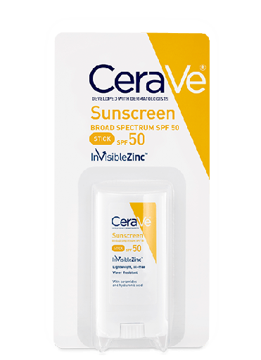 CERAVE SUNCREEN STICK INVISIBLE ZINC SPF 50